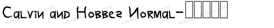 Calvin and Hobbes Normal字体转换